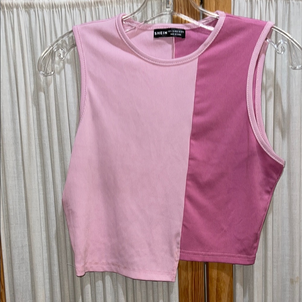 SHEIN Pink Colorblock Women's Top